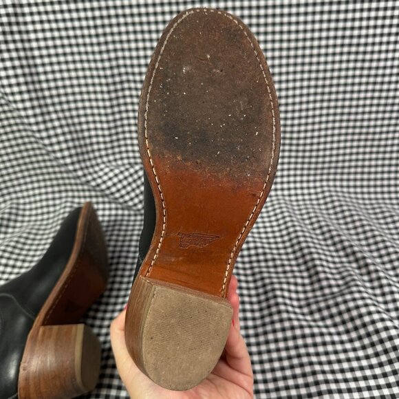 Red Wing Harriet Round Toe Chelsea Boots Heeled Black Leather 3391 Womens 7.5 B - Picture 7 of 7